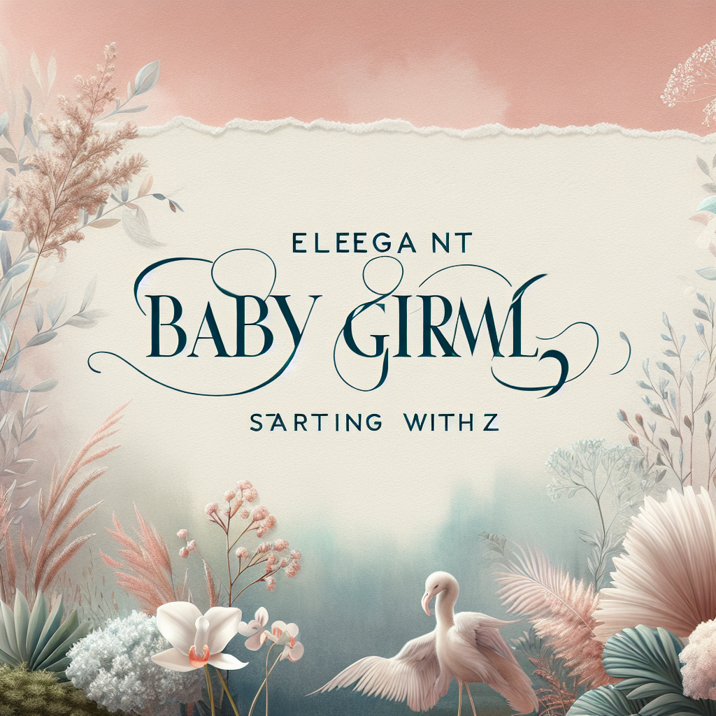Elegant baby girl names starting with Z